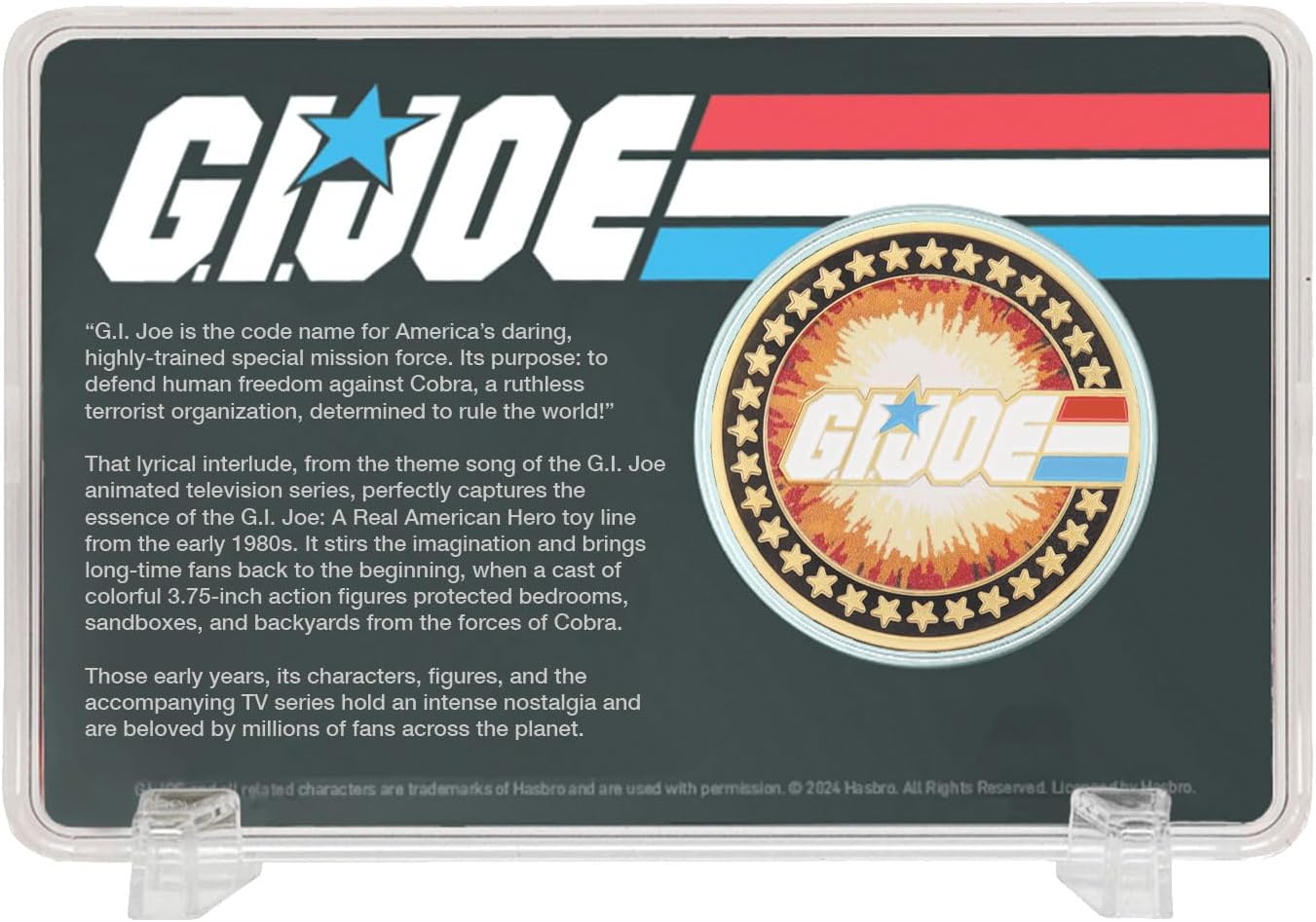 FaNaTtik G.I. Joe 60th Anniversary 24k Gold Plated Limited Edition Coin In Collector's Box – A Real American Hero - Officially Licensed Merchandise