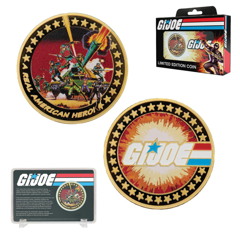 FaNaTtik G.I. Joe 60th Anniversary 24k Gold Plated Limited Edition Coin In Collector's Box – A Real American Hero - Officially Licensed Merchandise