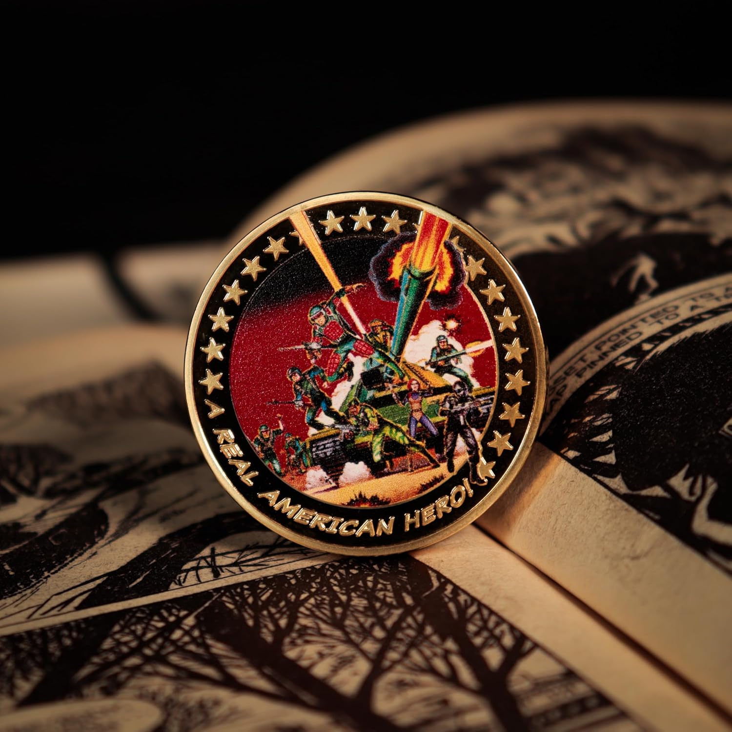 FaNaTtik G.I. Joe 60th Anniversary 24k Gold Plated Limited Edition Coin In Collector's Box – A Real American Hero - Officially Licensed Merchandise