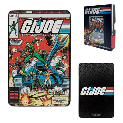 FaNaTtik G.I. Joe: A Real American Hero #1 Limited Edition Metal Ingot – Officially Licensed Collectible Replica Comic Cover, GI Joe Memorabilia for Fans & Collectors