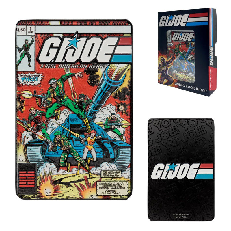 FaNaTtik G.I. Joe: A Real American Hero #1 Limited Edition Metal Ingot – Officially Licensed Collectible Replica Comic Cover, GI Joe Memorabilia for Fans & Collectors