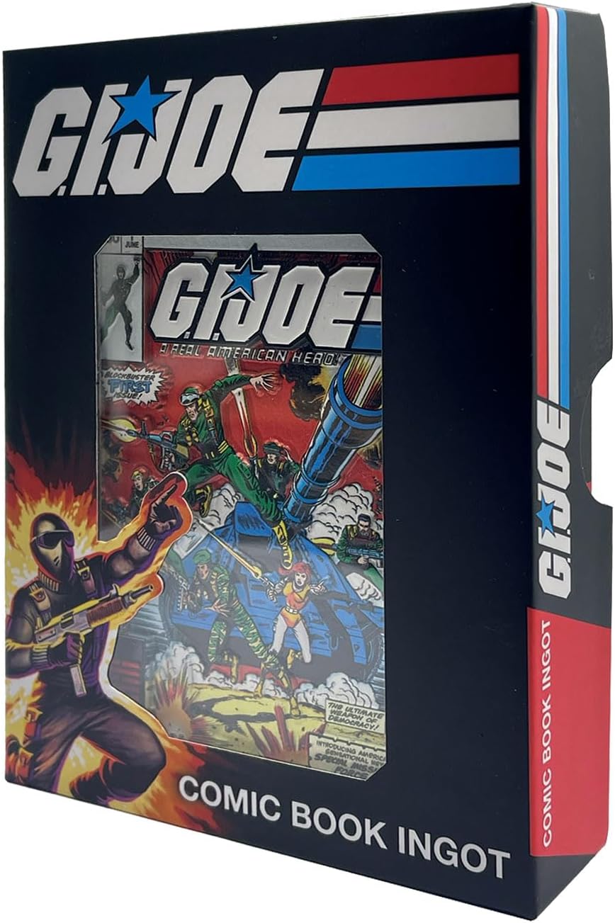 FaNaTtik G.I. Joe: A Real American Hero #1 Limited Edition Metal Ingot – Officially Licensed Collectible Replica Comic Cover, GI Joe Memorabilia for Fans & Collectors