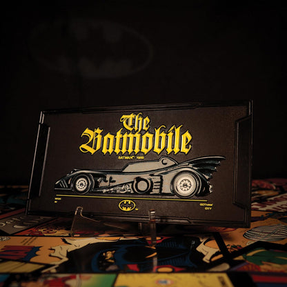 FaNaTtik Batman Batmobile Large Collectible Metal Ingot – Official Limited Edition 1989 Movie Memorabilia – Individually Numbered with Display Stand – 145 x 73.6mm, 5,000 Worldwide