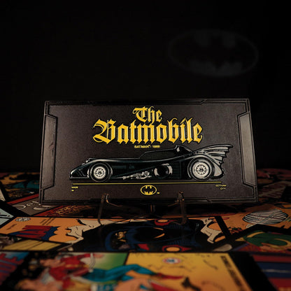 FaNaTtik Batman Batmobile Large Collectible Metal Ingot – Official Limited Edition 1989 Movie Memorabilia – Individually Numbered with Display Stand – 145 x 73.6mm, 5,000 Worldwide