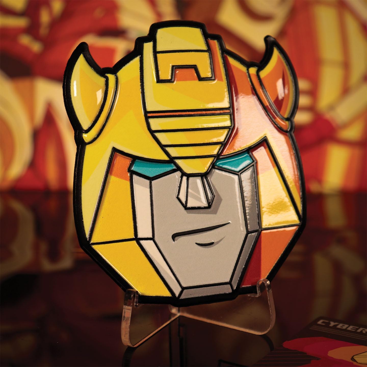 FaNaTtik Transformers Bumblebee Limited Edition Medallion – 5000 Worldwide, Officially Licensed, Collector’s Item with Art Card & Display Stand