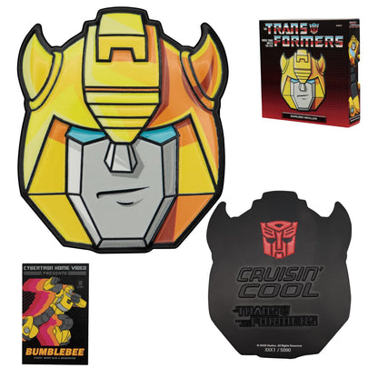 FaNaTtik Transformers Bumblebee Limited Edition Medallion – 5000 Worldwide, Officially Licensed, Collector’s Item with Art Card & Display Stand