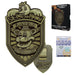 FaNaTtik Five Nights at Freddy's Limitierter Security Badge – Replica Ausweis, Antikmessing, 90x55mm, Nummeriert, Weltweit auf 5.000 Stück Limitiert, Mit Clip & Präsentationsbox