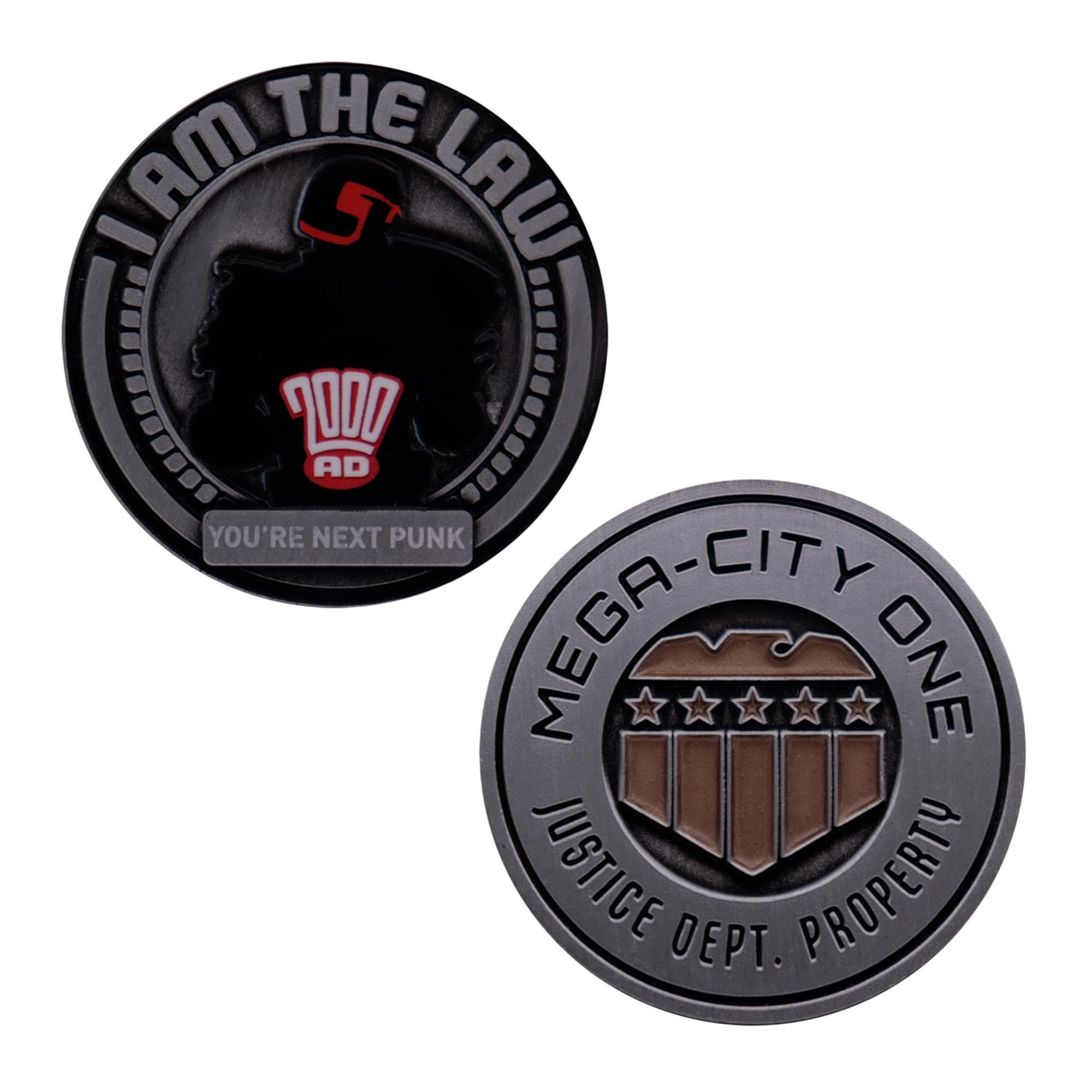 FaNaTtik 2000 AD Judge Dredd Mega-City One Collectible Coin - Limited Edition - Individually Numbered