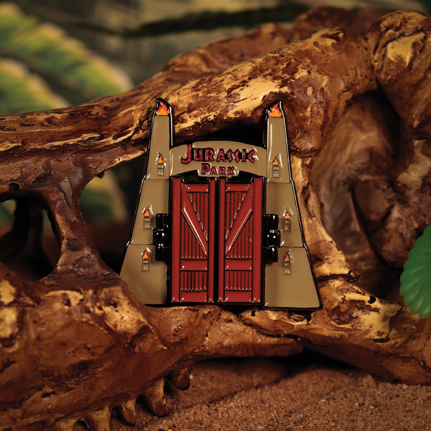 Jurassic Park Gates Limited Edition Special Hinged Pin Badge - Individually Numbered - Officially Licensed Merchandise