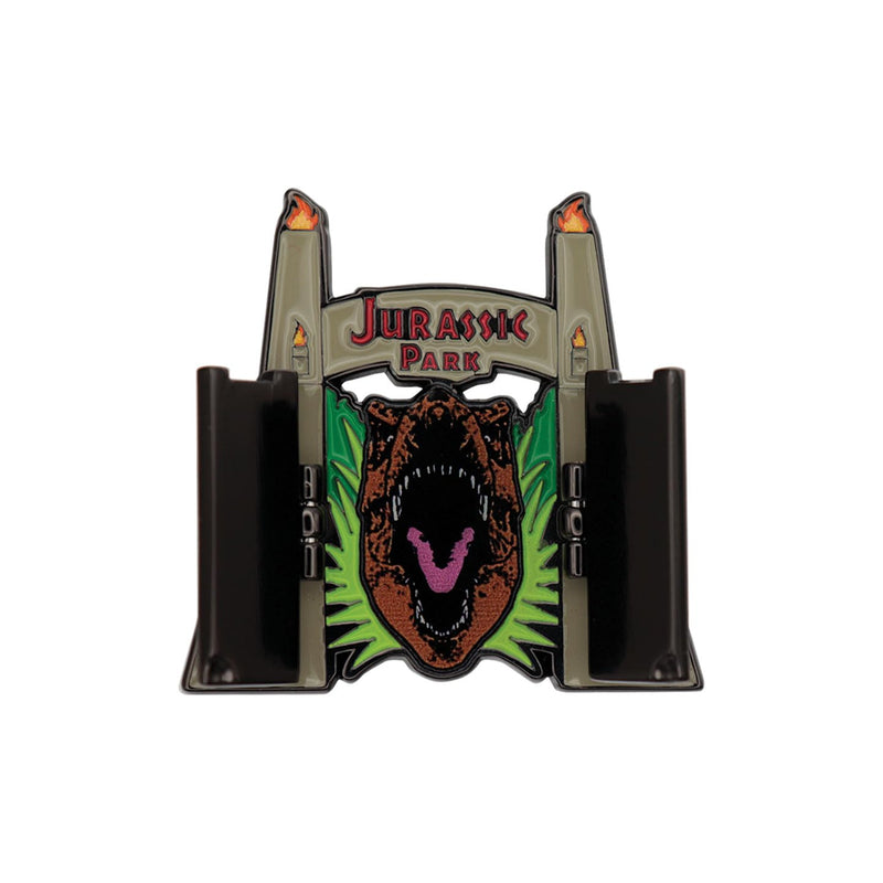 Jurassic Park Gates Limited Edition Special Hinged Pin Badge - Individually Numbered - Officially Licensed Merchandise