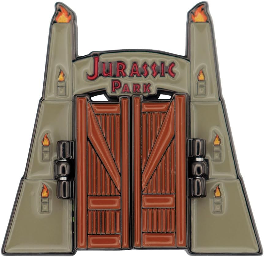 Jurassic Park Gates Limited Edition Special Hinged Pin Badge - Individually Numbered - Officially Licensed Merchandise
