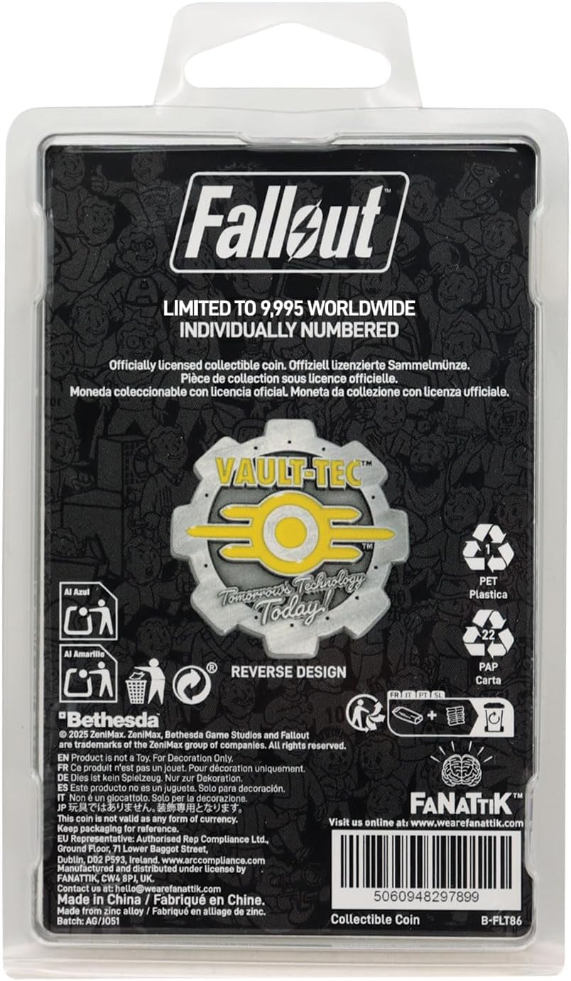 Fallout Limited Edition Vault 111 Door Coin – Official Collectible Merchandise – Individually Numbered Metal Item
