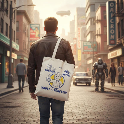 Fallout Tote Bag – Official Merchandise Canvas Shopper with Vault-Tec Logo | Reusable Gaming Gift