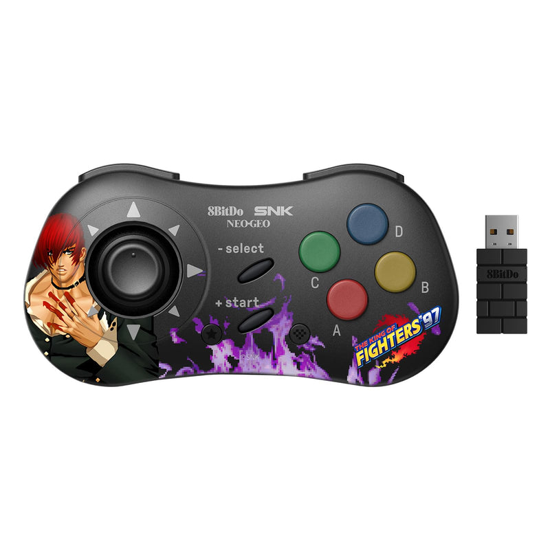 8Bitdo Iori Yagami Style SNK Neo Geo CD Bluetooth Controller, Compatible with Windows PC, Android and Neo Geo Mini