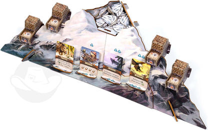 Starling Games | Everdell: Silverfrost Wooden Mountain | Board Game Expansion | Ages 10+ | 1-4 Players | 40-80 Minutes Playing Time