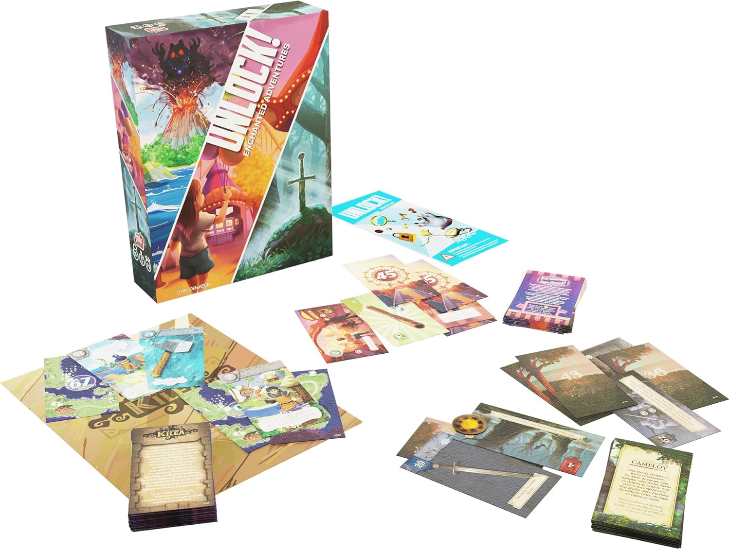 Asmodee | Unlock! 14: Enchanted Adventures | Cooperative Escape Room Card Game | Ages 10+ | 1-6 Players | 60 Minutes Playing Time