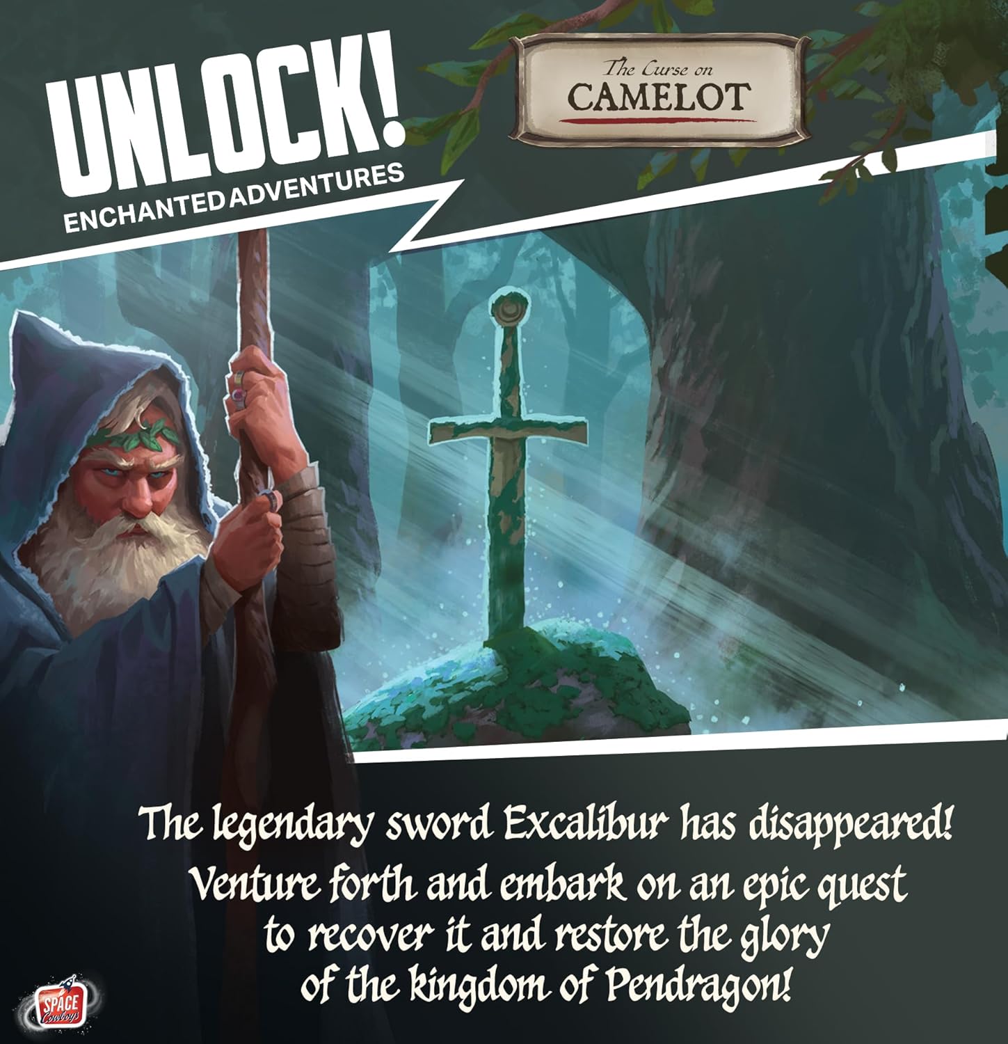 Asmodee | Unlock! 14: Enchanted Adventures | Cooperative Escape Room Card Game | Ages 10+ | 1-6 Players | 60 Minutes Playing Time
