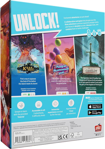 Asmodee | Unlock! 14: Enchanted Adventures | Cooperative Escape Room Card Game | Ages 10+ | 1-6 Players | 60 Minutes Playing Time
