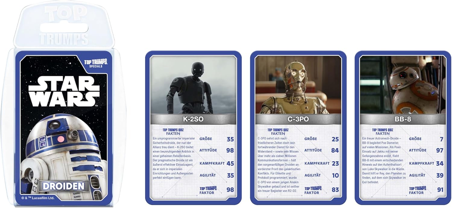 Star Wars Card Game Top Trumps Droids *German Version*