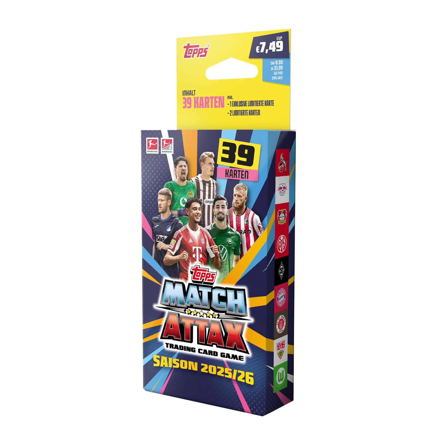 Bundesliga Match Attax 25/26 Eco Pack (39 Cards Including 1 Exclusive Le and Two Other Limited Cards