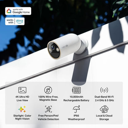 Tapo C460 V1 - Network Surveillance Camera - Indoor, Outdoor - Weatherproof - Colour (Day&Night) - 8 Mp - 3840 X 2160 -