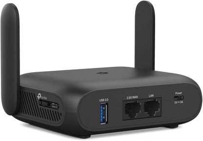 TP-Link TL-WR3602BE BE3600Mbps Wi-Fi 7 Travel Router, USB 3.0 and 2.5 Multi-Gig WAN Ports, Portable WiFi Router, VPN Client or Server, Hotspot, Access Point, USB Tethering