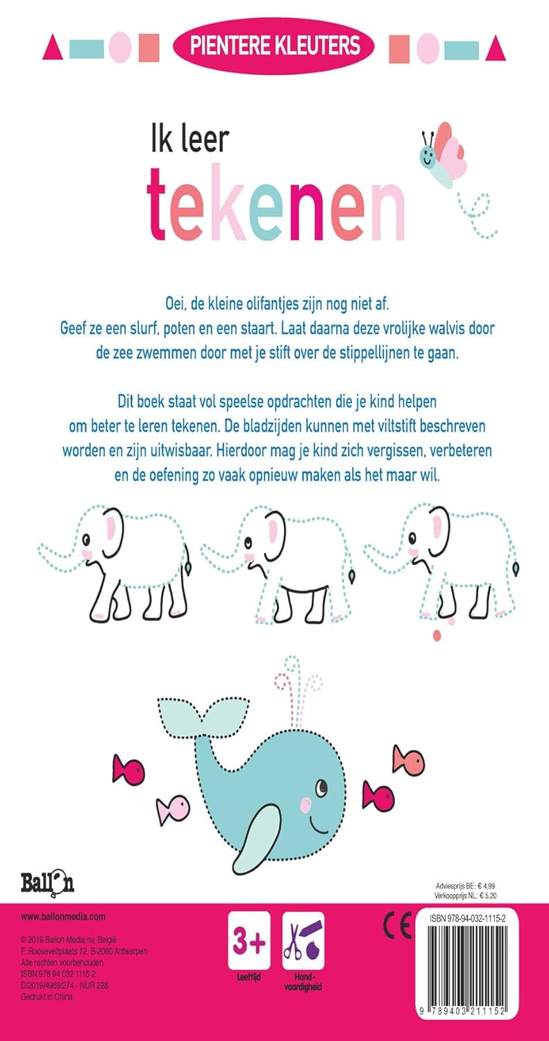 Standaard Uitgeverij - Ik leer Tekenen Wipe and Clean 3+