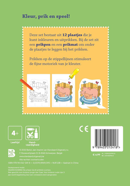 Standaard Uitgeverij - Mijn Kleur- en Prikblok: Boerderij