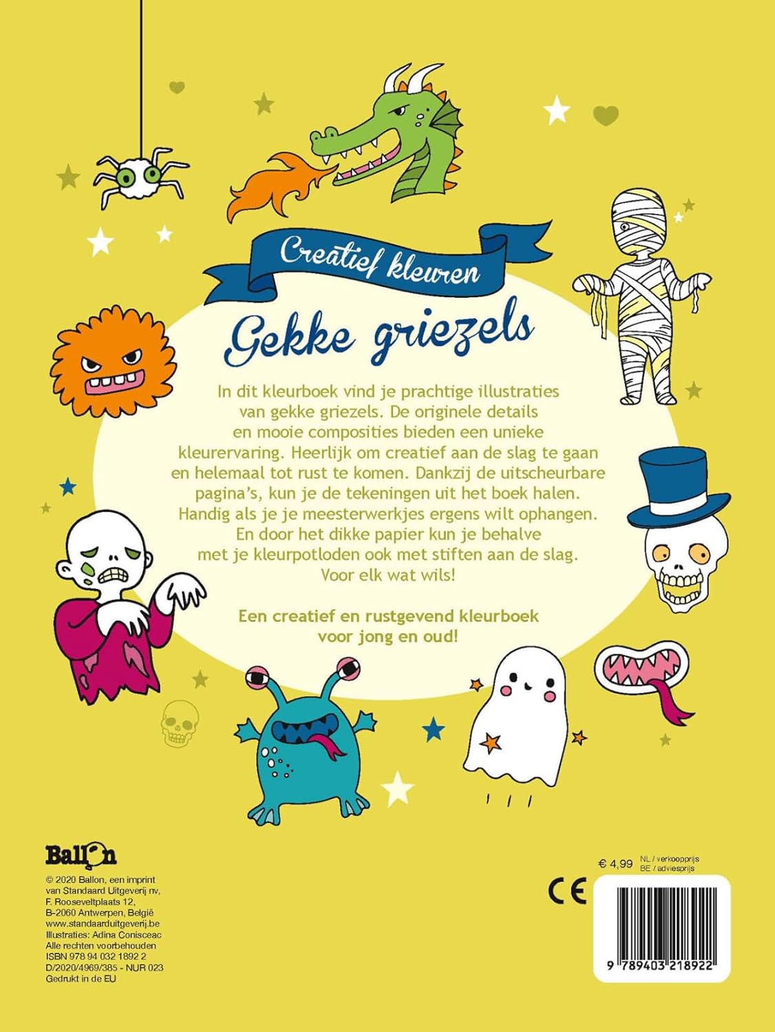 Standaard Uitgeverij - Kleurboek Gekke griezels