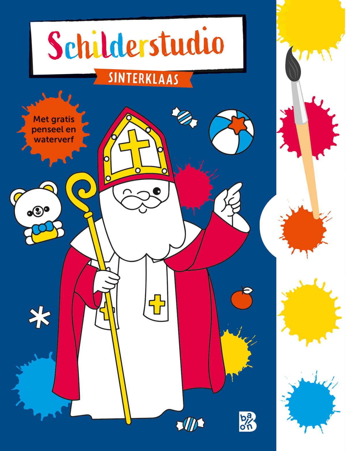 Standaard Uitgeverij - Kleurboek met Verfpalet en Penseel Sinterklaas