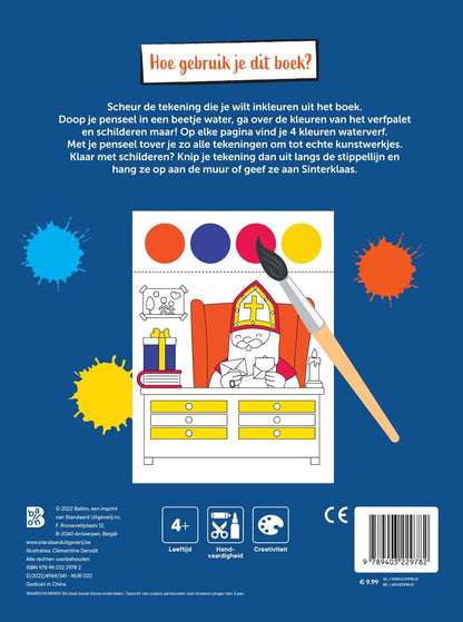 Standaard Uitgeverij - Kleurboek met Verfpalet en Penseel Sinterklaas