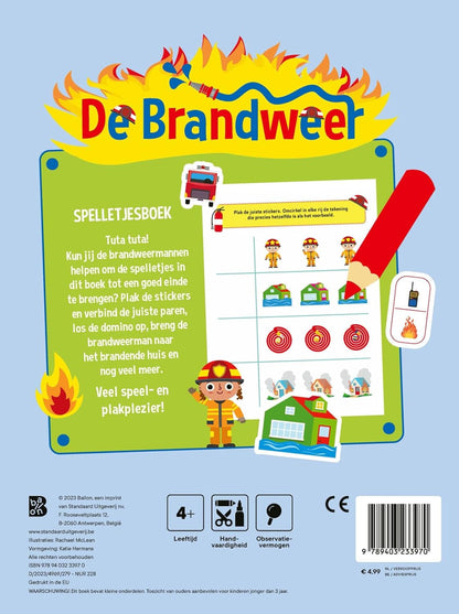 Standaard Uitgeverij - Spelletjesboek De Brandweer