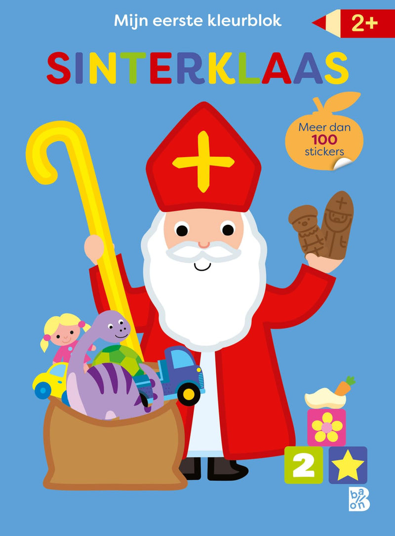 Standaard Uitgeverij - Mijn Allereerste Kleurblok met Stickers - Sinterklaas 2+