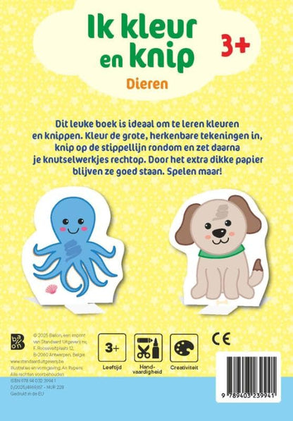 Standaard Uitgeverij - Ik Kleur en Knip - Dieren