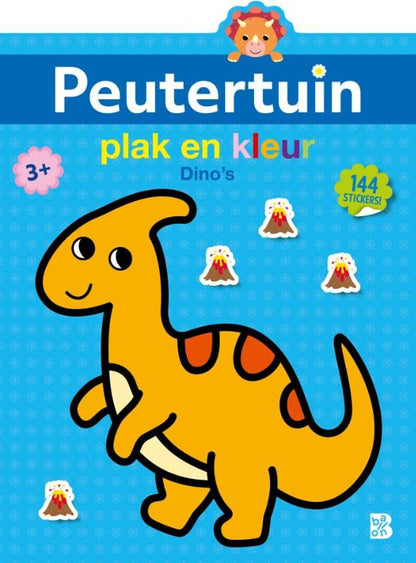Standaard Uitgeverij - Plak en Kleur Peutertuin Dino\`s 2+
