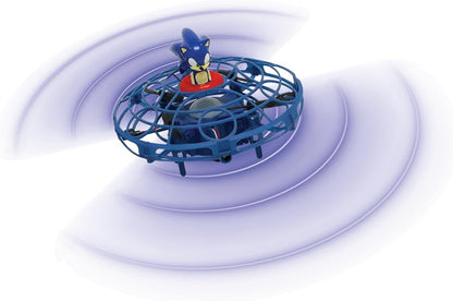 LEXIBOOK, RC UFO Flying Sonic with lights and gesture control, hands-free control with rechargeable battery, Blue, UFOSN