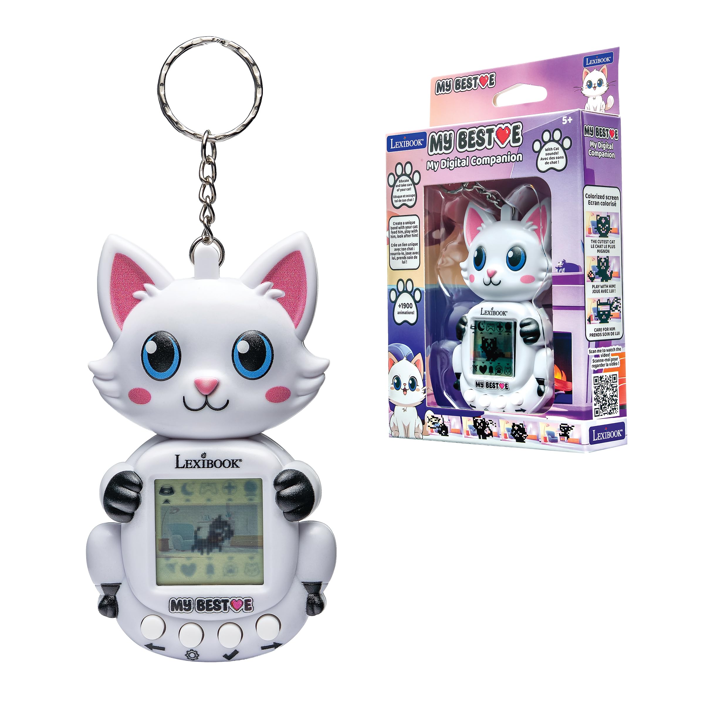 Lexibook, Console My Best-E® Chat met LCD-scherm en sleutelhanger, JLMBCAT