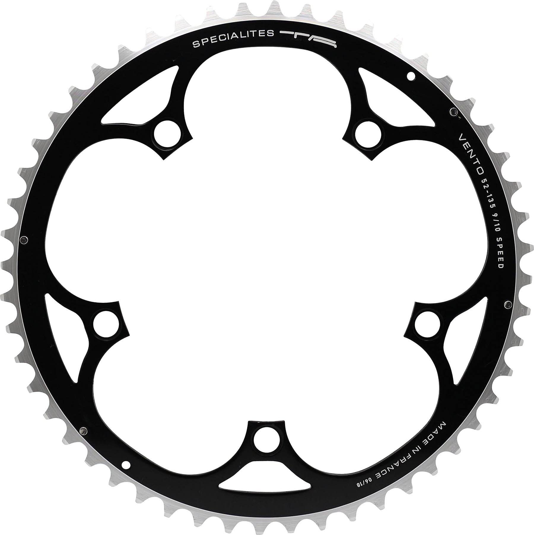 Spécialités TA Unisex's Vento 135pcd Campagnolo 9/10 Speed Chainring