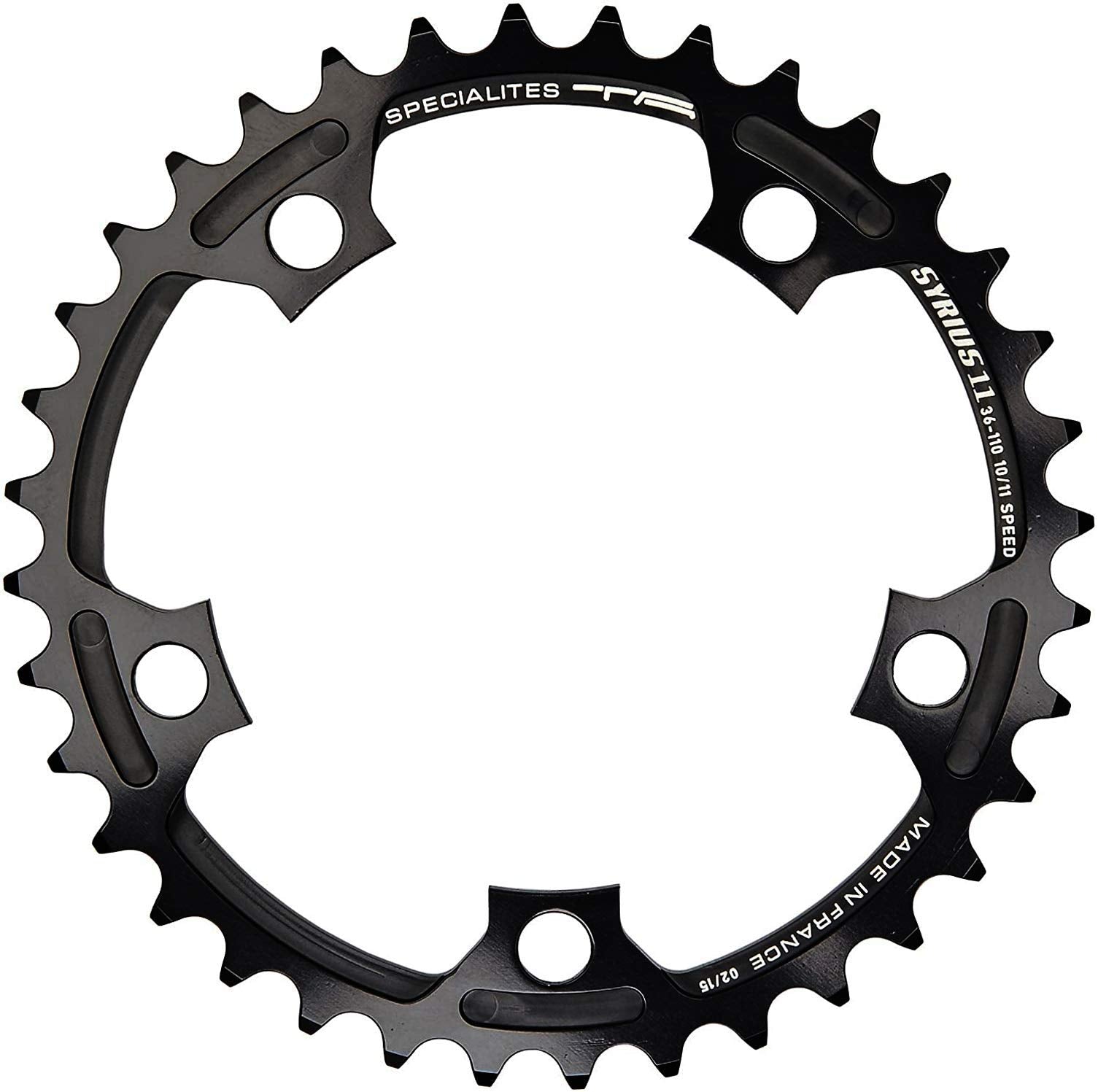 Spécialités TA Syrius 110pcd 10/11 Speed Chainring, Black