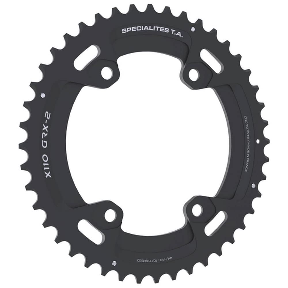 Spécialités TA X80 GRX-2 Gravel 10/11/12 Speed Chainring, Black, Outer, 46t