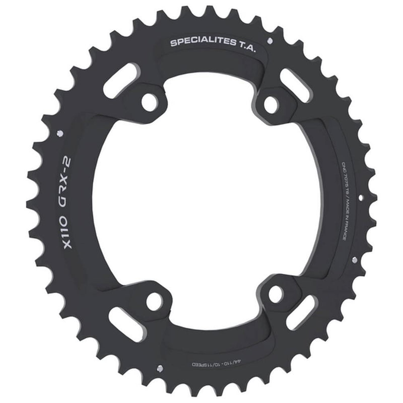 Spécialités TA X80 GRX-2 Gravel 10/11/12 Speed Chainring, Black, Outer, 46t