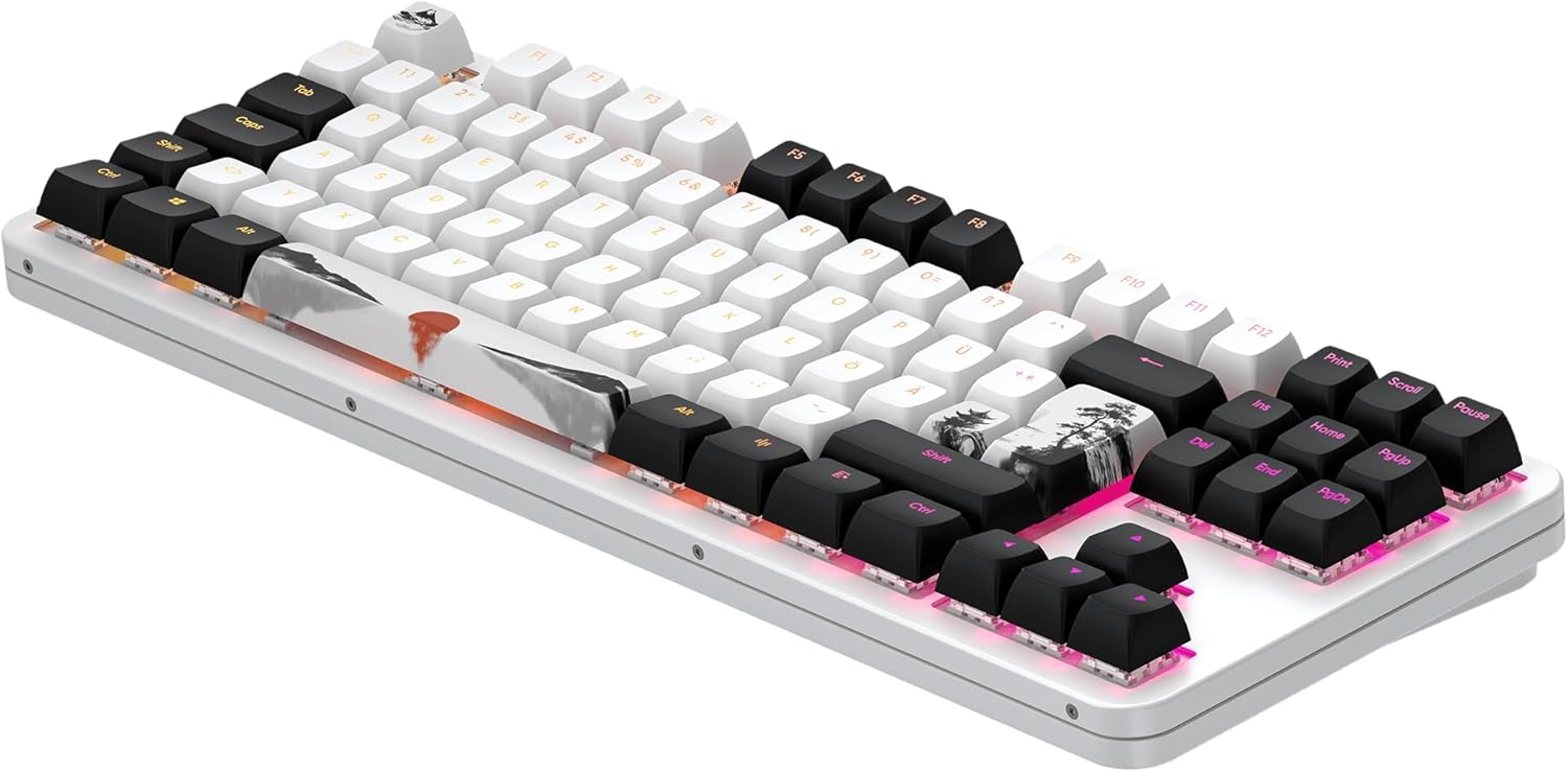 Dark Project ALU87 Fuji II - Mechanisch gamingtoetsenbord met bekabeling | ISO meertalig | Hot-Swap | G3MS Sapphire ingevette schakelaars | Ingevette stabilisatoren | Flexibele pakkingbevestiging |