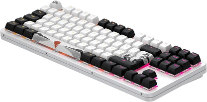 Dark Project ALU87 Fuji II - Mechanisch gamingtoetsenbord met bekabeling | ISO meertalig | Hot-Swap | G3MS Sapphire ingevette schakelaars | Ingevette stabilisatoren | Flexibele pakkingbevestiging |