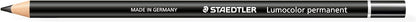 Staedtler 108 20-9 Lumocolor Permanent Glasochrom Dry Marker Pencil - Black (Pack of 12