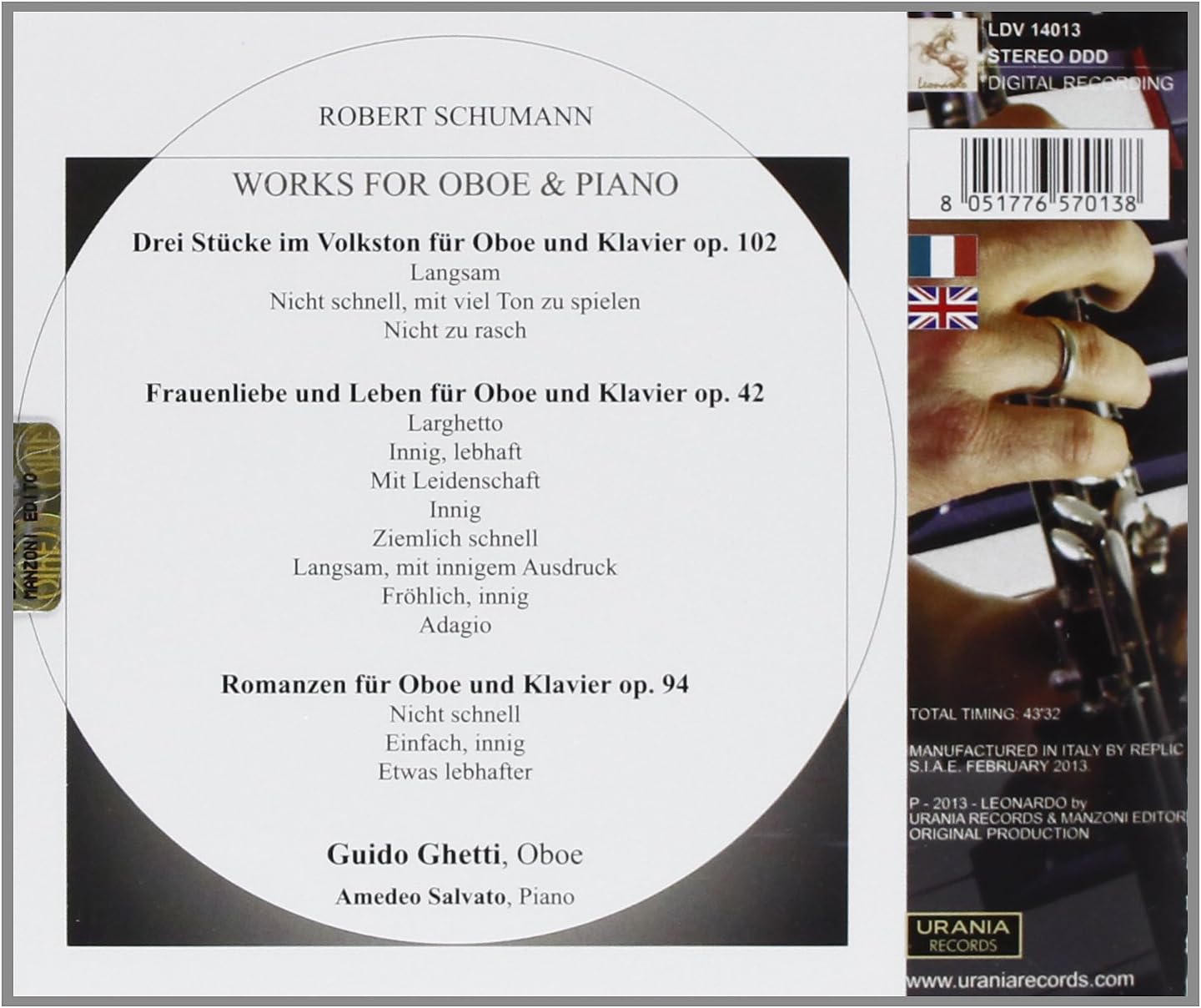 Guido Ghetti - Amedeo Salvato - Oeuvres Pour Hautbois Et Piano