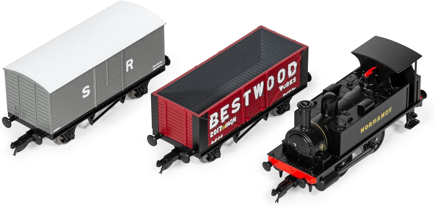 Hornby TT TT1005M Branchline Freight Train Set – Complete 1:120 Scale Model Railway Starter Kit with B4 Tank Engine, 2 Wagons, Oval Track & Controller, DCC Ready Model Train Sets for Tabletop Layouts