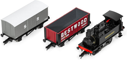 Hornby TT TT1005M Branchline Freight Train Set – Complete 1:120 Scale Model Railway Starter Kit with B4 Tank Engine, 2 Wagons, Oval Track & Controller, DCC Ready Model Train Sets for Tabletop Layouts