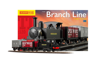 Hornby TT TT1005M Branchline Freight Train Set – Complete 1:120 Scale Model Railway Starter Kit with B4 Tank Engine, 2 Wagons, Oval Track & Controller, DCC Ready Model Train Sets for Tabletop Layouts