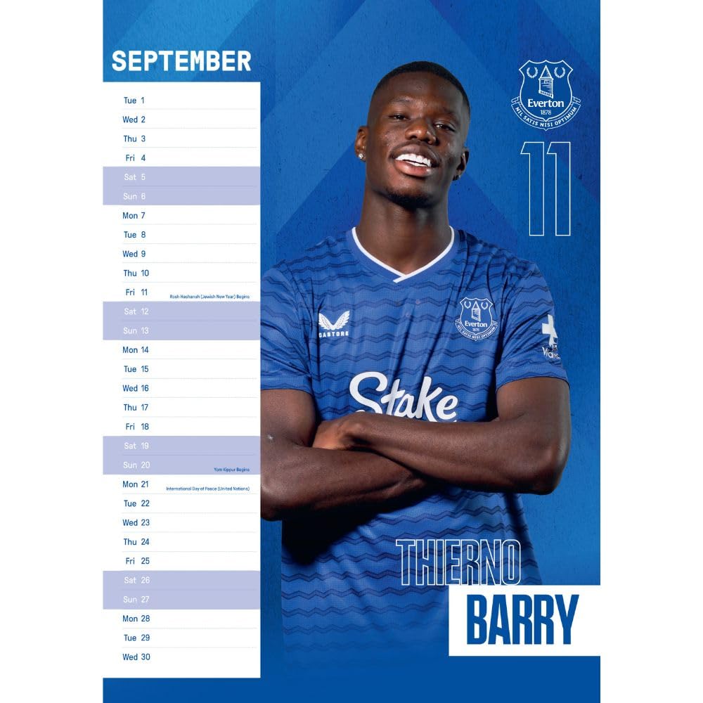 EVERTON FC 2026 A3 CALENDAR