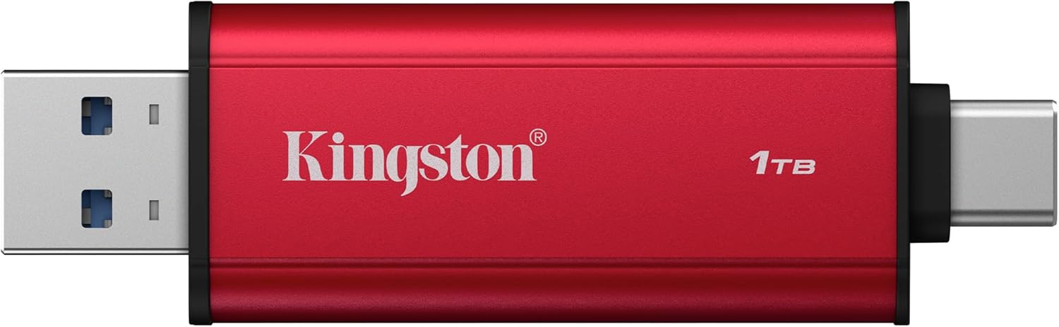 Kingston Dual Portable SSD 1TB Dual USB-A/C Up to 1050MB/s USB 3.2 Gen 2 - SPSD/1TB